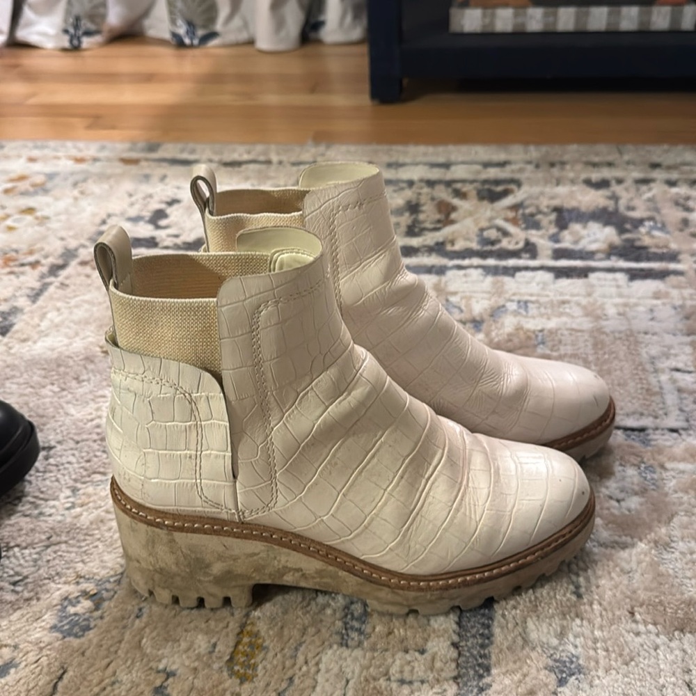 Dolce Vita white booties